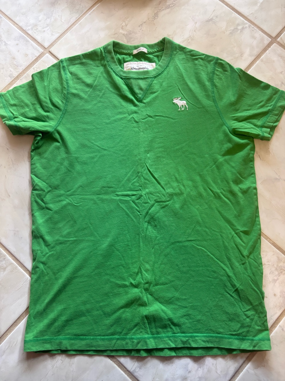 Abercrombie & Fitch Green Short Sleeve Logo T-Shirt